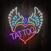 Wing Heart With Tattoo Text